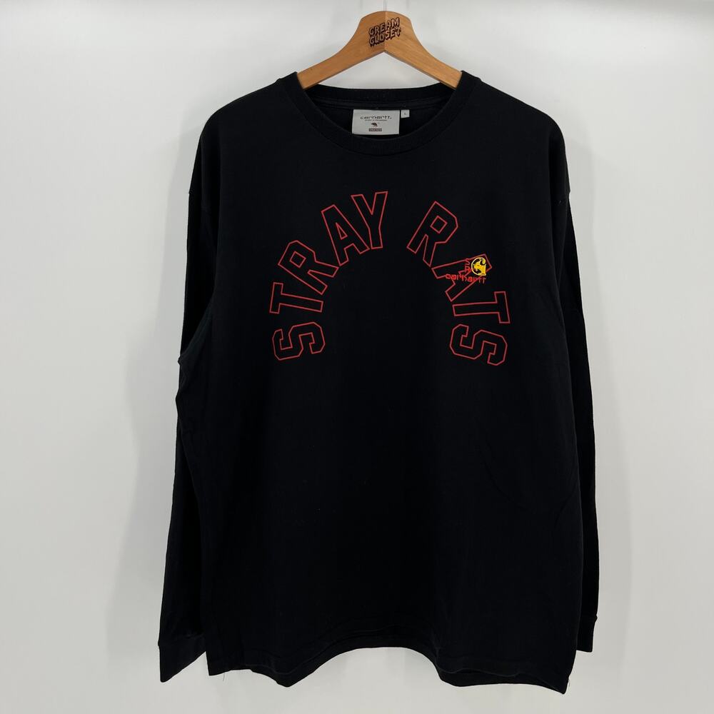 Stray Rats x Carhartt WIP Work in Progress Embroidered Pocket Longsleeve Tee L
